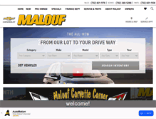 Tablet Screenshot of maloufchevrolet.com